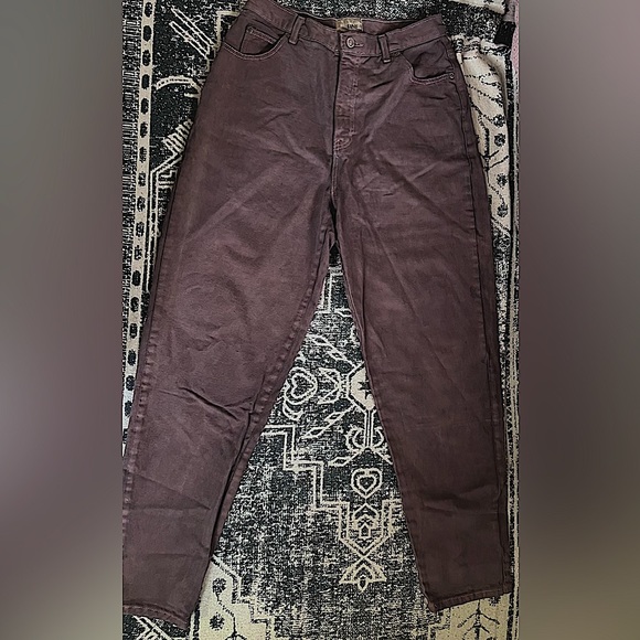 VTG NY Line Brown Stone Dyed 90s Tapered Mom Jeans: Size 30 - Picture 2 of 4